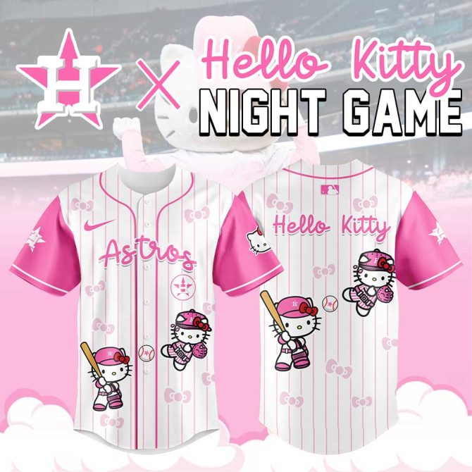 Limited Edition Astros X Hello Kitty Baseball Jersey – Perfect For Fans & Collectors!