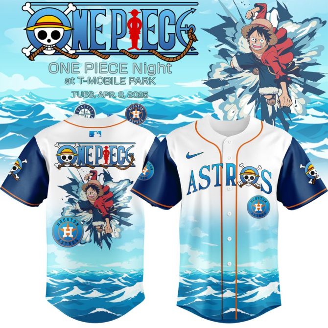 Limited Edition One Piece X Astros Jersey – Perfect For Anime & Baseball Fans!