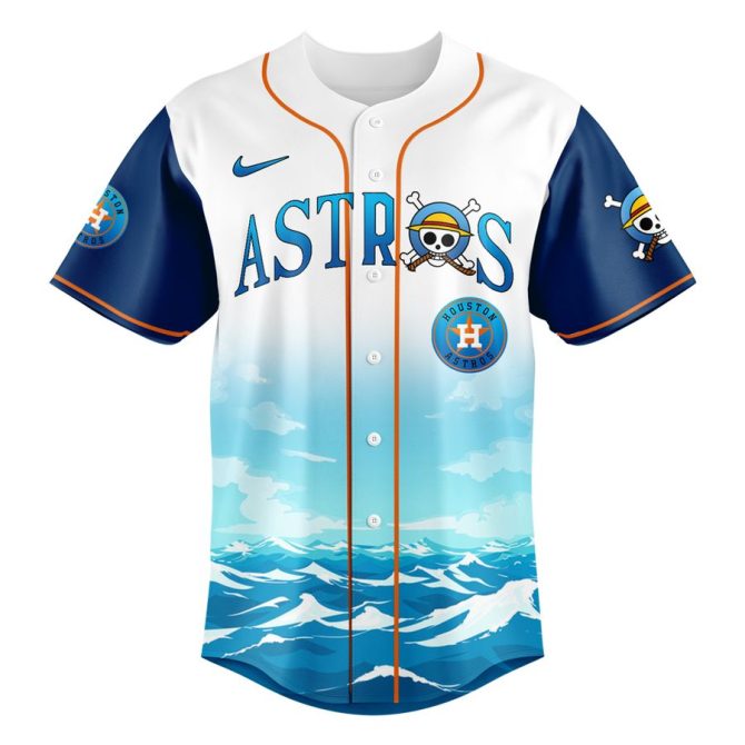 Limited Edition One Piece X Astros Jersey – Perfect For Anime & Baseball Fans! - Image 2