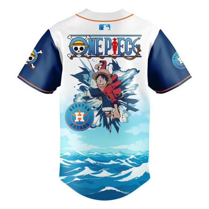Limited Edition One Piece X Astros Jersey – Perfect For Anime & Baseball Fans! - Image 3