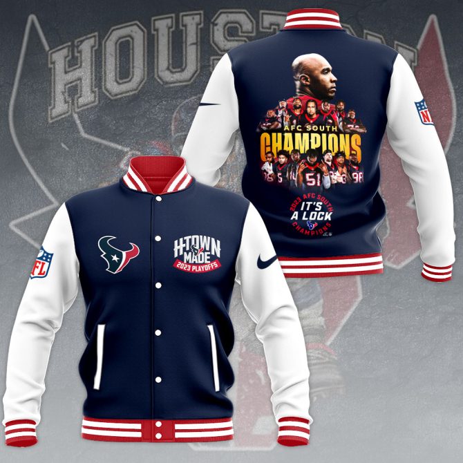 Houston Champions Varsity Jacket - Celebrate Afc South Victory In Style!