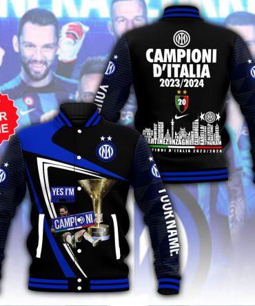 Inter Milan Customizable Champion Jacket 2023/24 – Personalized Name, Celebrate Victory!