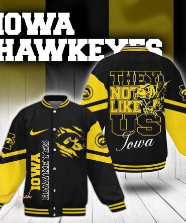 Iowa Hawkeyes Varsity Jacket - Bold Black & Gold Fan Gear, Perfect For Game Day!