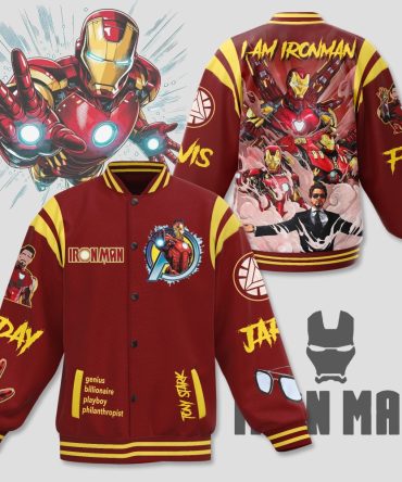 Iron Man Varsity Jacket - Marvel Superhero Bomber For Fans - Unleash Your Inner Genius