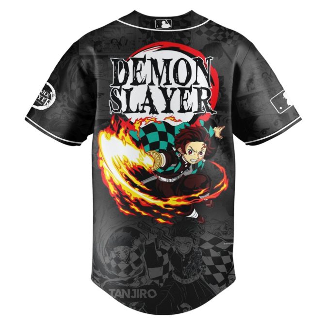 Limited Edition Mlb X Demon Slayer Baseball Jersey - New Collection, Unisex, Anime Fans Must-Have - Image 3