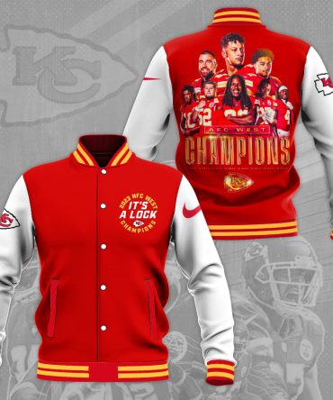 2023 Afc West Champions Varsity Jacket - Celebrate Your Team Pride In Style!
