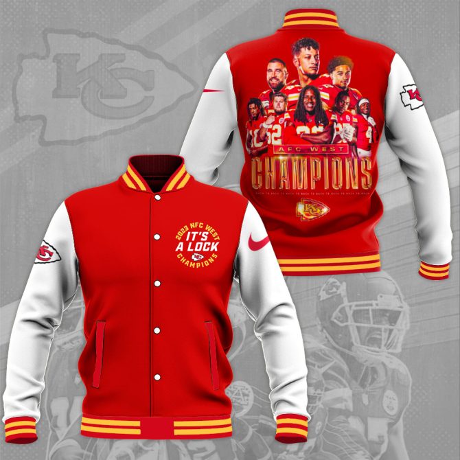 2023 Afc West Champions Varsity Jacket - Celebrate Your Team Pride In Style!