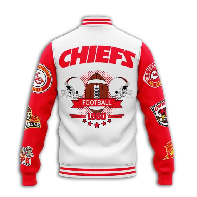 Customizable Kansas City Chiefs Varsity Jacket - Personalized Name, Stylish Fan Gear - Image 3