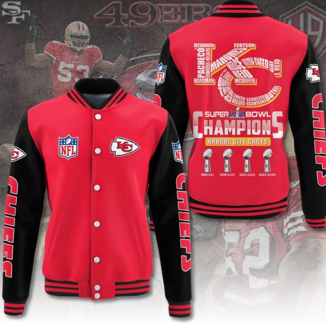 Kc Chiefs Super Bowl Champions Varsity Jacket - Celebrate Victory In Style!
