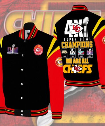 Chiefs Super Bowl Champions Jacket - Celebrate 4X Wins! Limited Edition Varsity Style