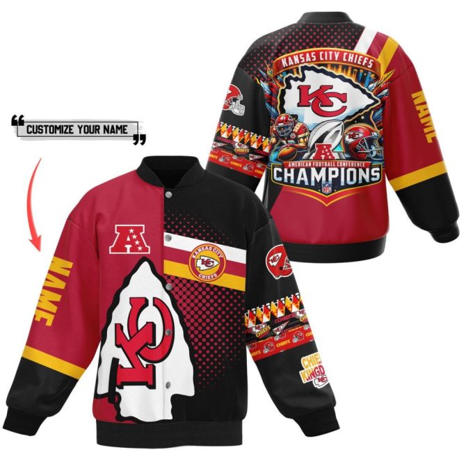 Custom Kansas City Chiefs Champions Jacket – Personalize Your Name, Bold Design!