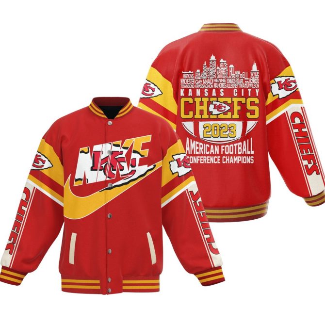 2023 Kansas City Chiefs Varsity Jacket - Championship Design, Red & Gold