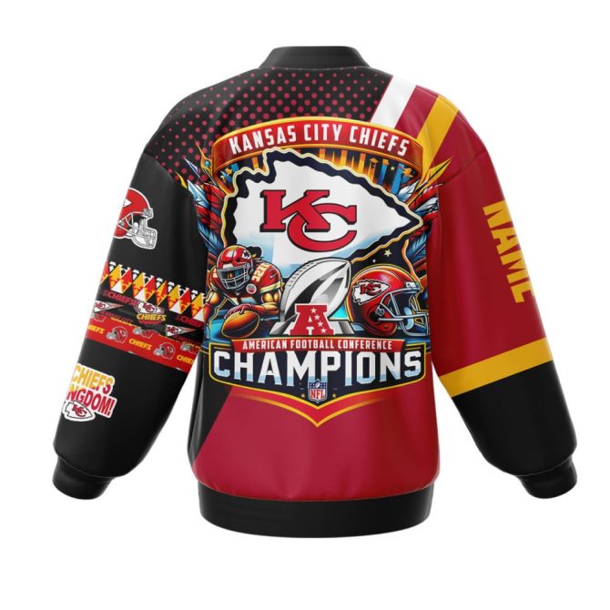 Custom Kansas City Chiefs Champions Jacket – Personalize Your Name, Bold Design! - Image 3