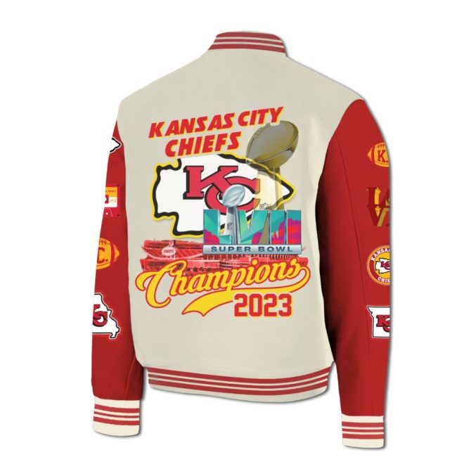 2023 Kansas City Chiefs Super Bowl Champions Varsity Jacket - Limited Edition Fan Gear - Image 3