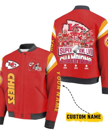 Custom Kansas City Chiefs Super Bowl Lvii Champions Jacket - Personalize Now!
