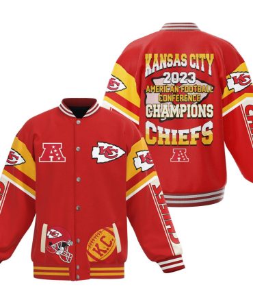 Kansas City Chiefs 2023 Afc Champions Jacket - Celebrate Victory In Style!