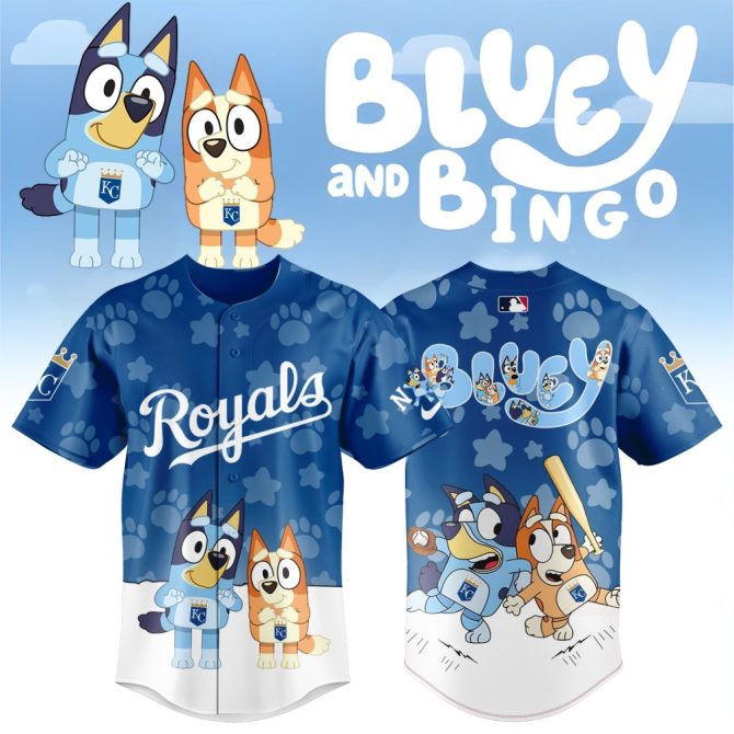 Bluey & Bingo Royals Baseball Jersey - Kids' Favorite Cartoon Sportswear