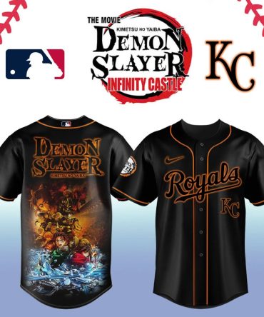 Demon Slayer X Kc Royals Baseball Jersey - Limited Edition Anime Apparel