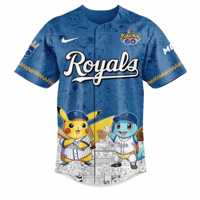 Limited Edition Kc Royals X Pokémon Jersey – Pikachu & Friends Baseball Gear - Image 3
