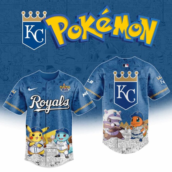 Limited Edition Kc Royals X Pokémon Jersey – Pikachu & Friends Baseball Gear
