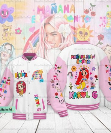 Colorful Cartoon Varsity Jacket - Fun Art Print, Unisex, Trendy Outerwear