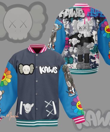Limited Edition Kaws Varsity Jacket – Vibrant Streetwear With Iconic Art Design