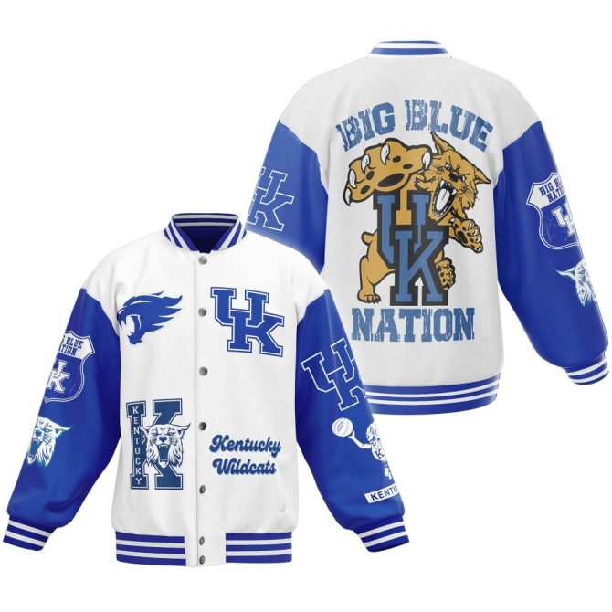 Kentucky Wildcats Varsity Jacket - Big Blue Nation Fan Gear, Unisex S-Xxl