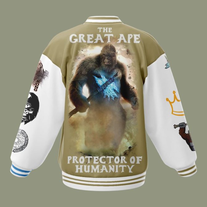 King Kong Varsity Jacket: Great Ape Protector Design – Stylish & Unique Outerwear - Image 3