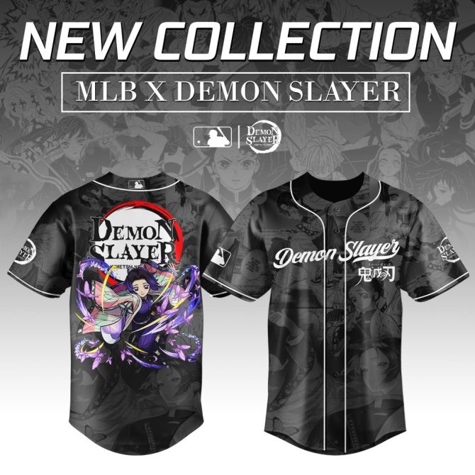 Limited Edition Mlb X Demon Slayer Jersey - New Collection Anime Style Top