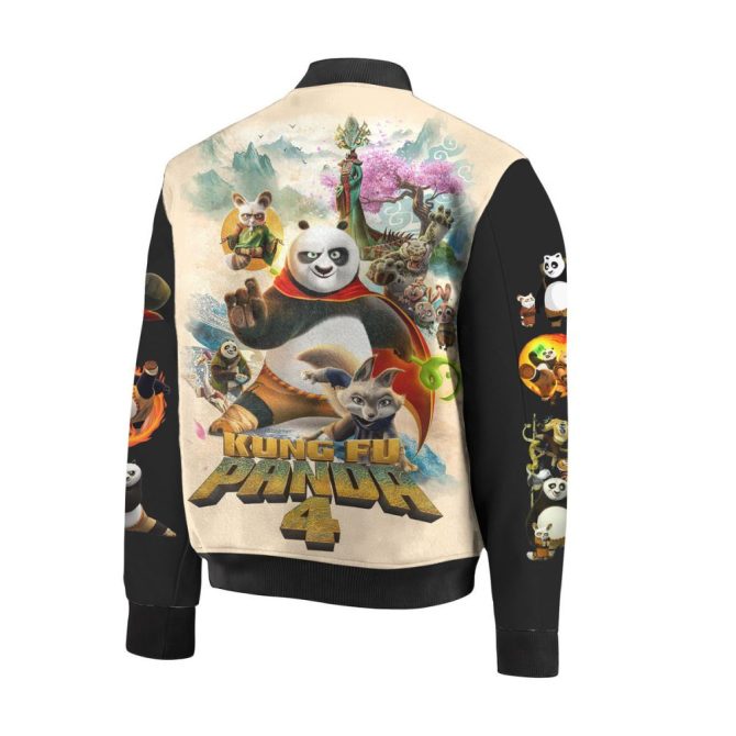 Kung Fu Panda 4 Varsity Jacket - Iconic Cartoon Characters , Limited Edition Fan Gear - Image 3