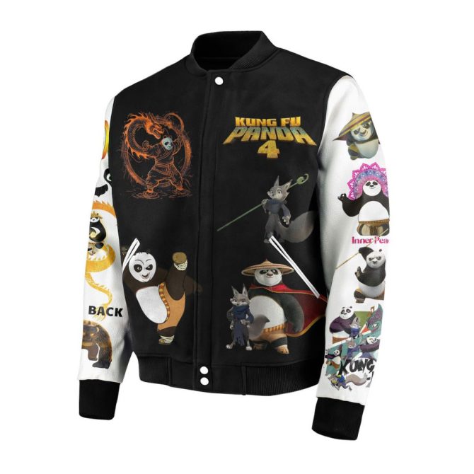 Kung Fu Panda 4 Bomber Jacket - Dragon Warrior Design, Vibrant Graphics, Unisex Casual Wear - Image 2