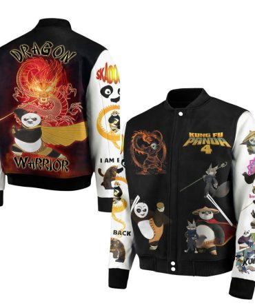 Kung Fu Panda 4 Bomber Jacket - Dragon Warrior Design, Vibrant Graphics, Unisex Casual Wear