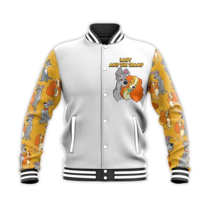 Lady And The Tramp Jacket - Stylish Cartoon Varsity Bomber For Fans - Image 2