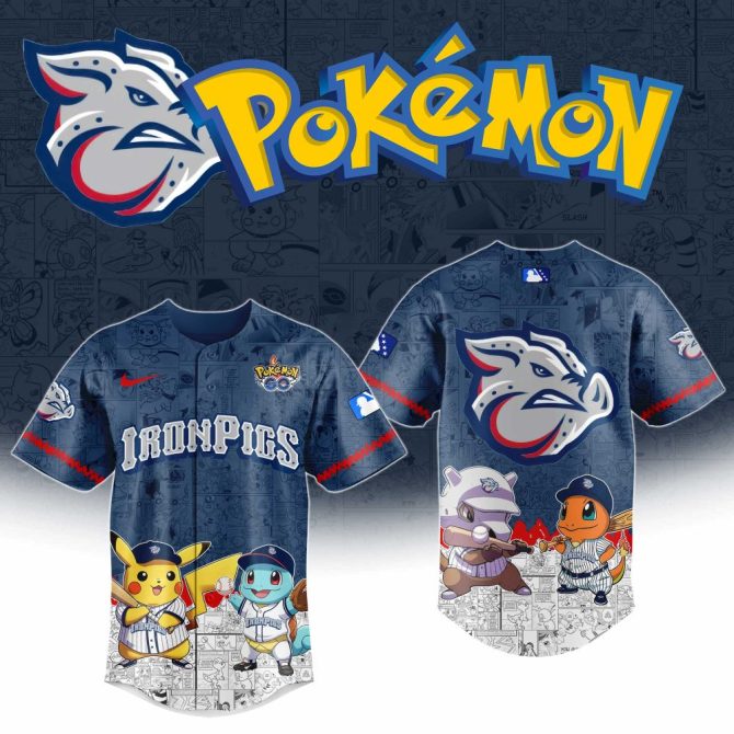 Limited Edition Pokémon Ironpigs Baseball Jersey – Collectible Fan Gear