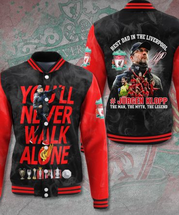 Liverpool Fc Klopp Tribute Jacket - You'Ll Never Walk Alone Design - Perfect For Fans & Collectors!