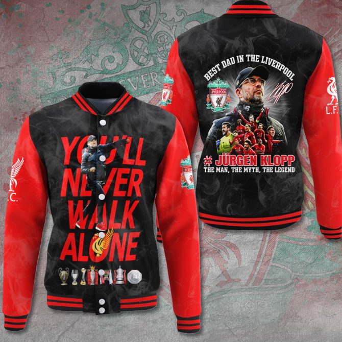 Liverpool Fc Klopp Tribute Jacket - You'Ll Never Walk Alone Design - Perfect For Fans & Collectors!