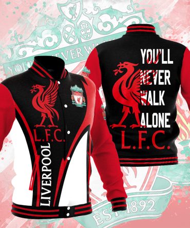 Liverpool Fc Varsity Jacket - Stylish 'You'Ll Never Walk Alone' Design For Fans