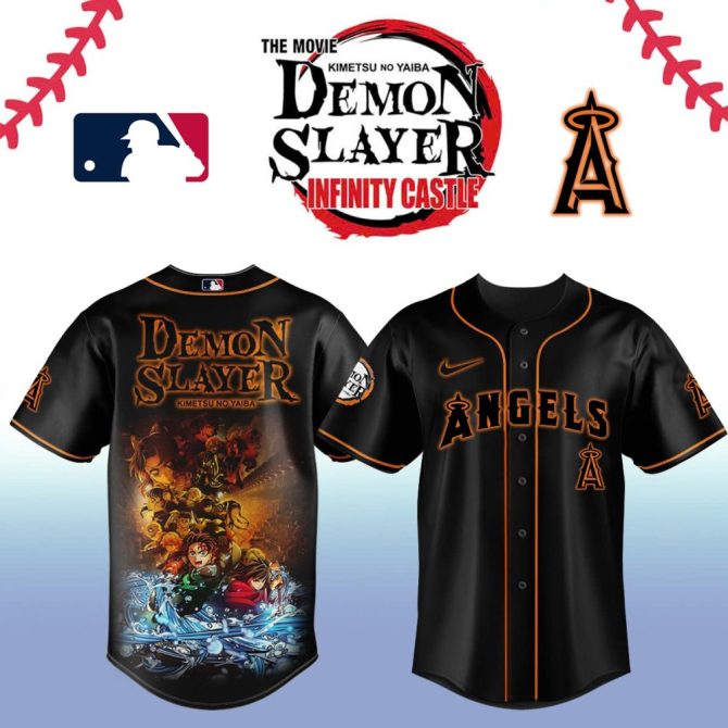 Limited Edition Demon Slayer X Angels Baseball Jersey - Anime Fans Must-Have!