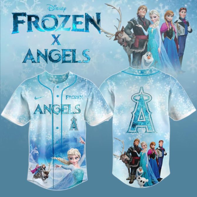 Disney Frozen X Angels Baseball Jersey – Elsa & Anna Design, Perfect Gift For Fans