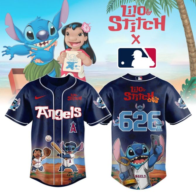 Exclusive Lilo & Stitch X Mlb Angels Jersey – Limited Edition Sportswear