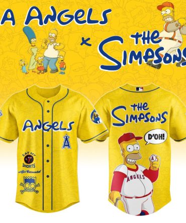 La Angels X The Simpsons Limited Edition Baseball Jersey - Homer D'Oh Design