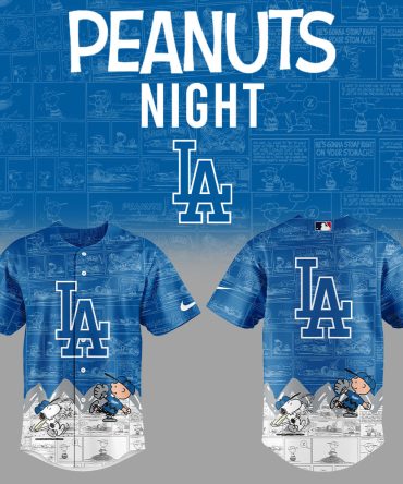 Limited Edition Peanuts Night La Baseball Jersey – Fun Cartoon Design For Fans