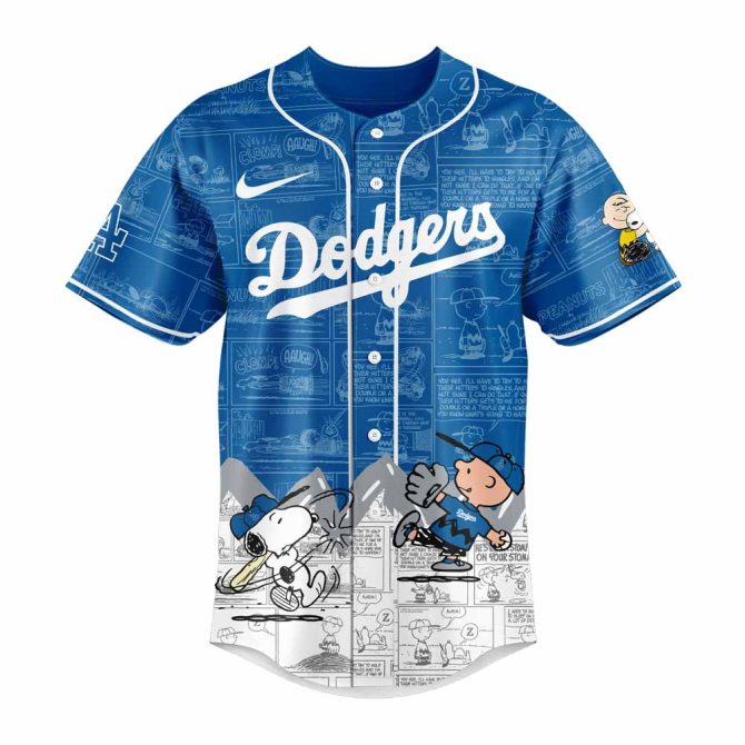 Limited Edition Dodgers Peanuts Night Jersey – Celebrate In Style With Snoopy & Friends! - Image 2
