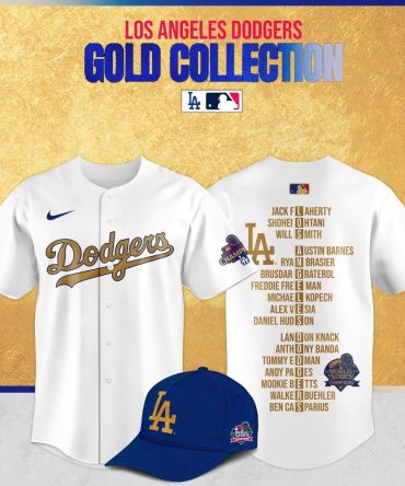 La Dodgers Gold Collection Jersey & Cap Set - Celebrate Champions In Style!