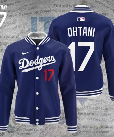 Official Dodgers Ohtani #17 Varsity Jacket - Premium Mlb Fan Gear