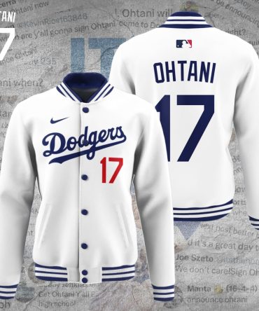 Stylish Dodgers Varsity Jacket - Ohtani #17 Edition For Baseball Fans