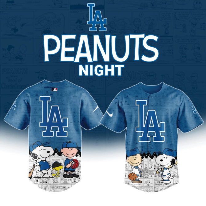 Official La Peanuts Night Jersey – Snoopy & Friends Baseball Shirt