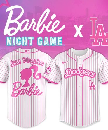 Limited Edition Barbie X La Dodgers Pink Baseball Jersey - Stylish & Unique Fan Gear!