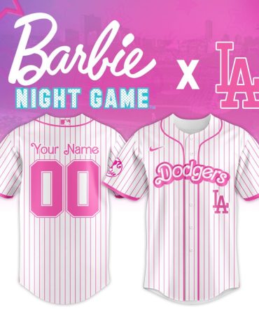 Barbie X La Dodgers Custom Jersey - Personalized Pink Mlb Fan Gear