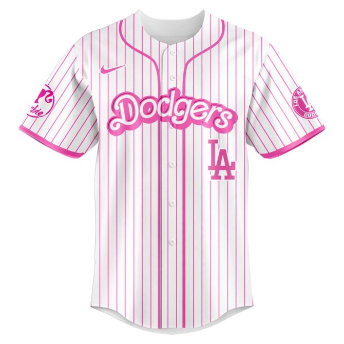 Barbie X La Dodgers Custom Jersey - Personalized Pink Mlb Fan Gear - Image 2